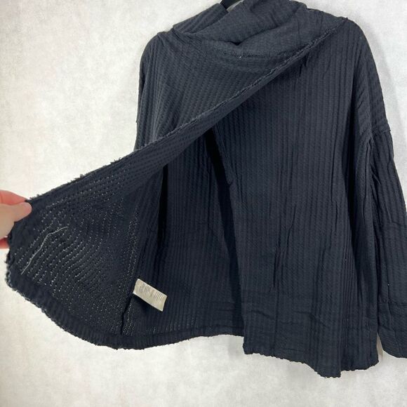 Free People Cowl Neck Black Thermal New with tags - Picture 3 of 5